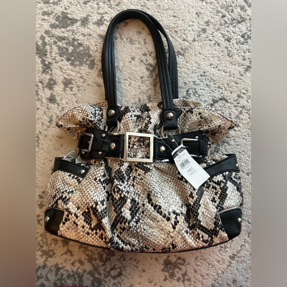 Wilsons Leather Faux Snakeskin Handbag – Ellie VII – NWT